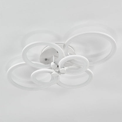 4/6/8 Rings LED Semi - Flush Ceiling Light Dimmable/Non - Dimmable - House Comfort