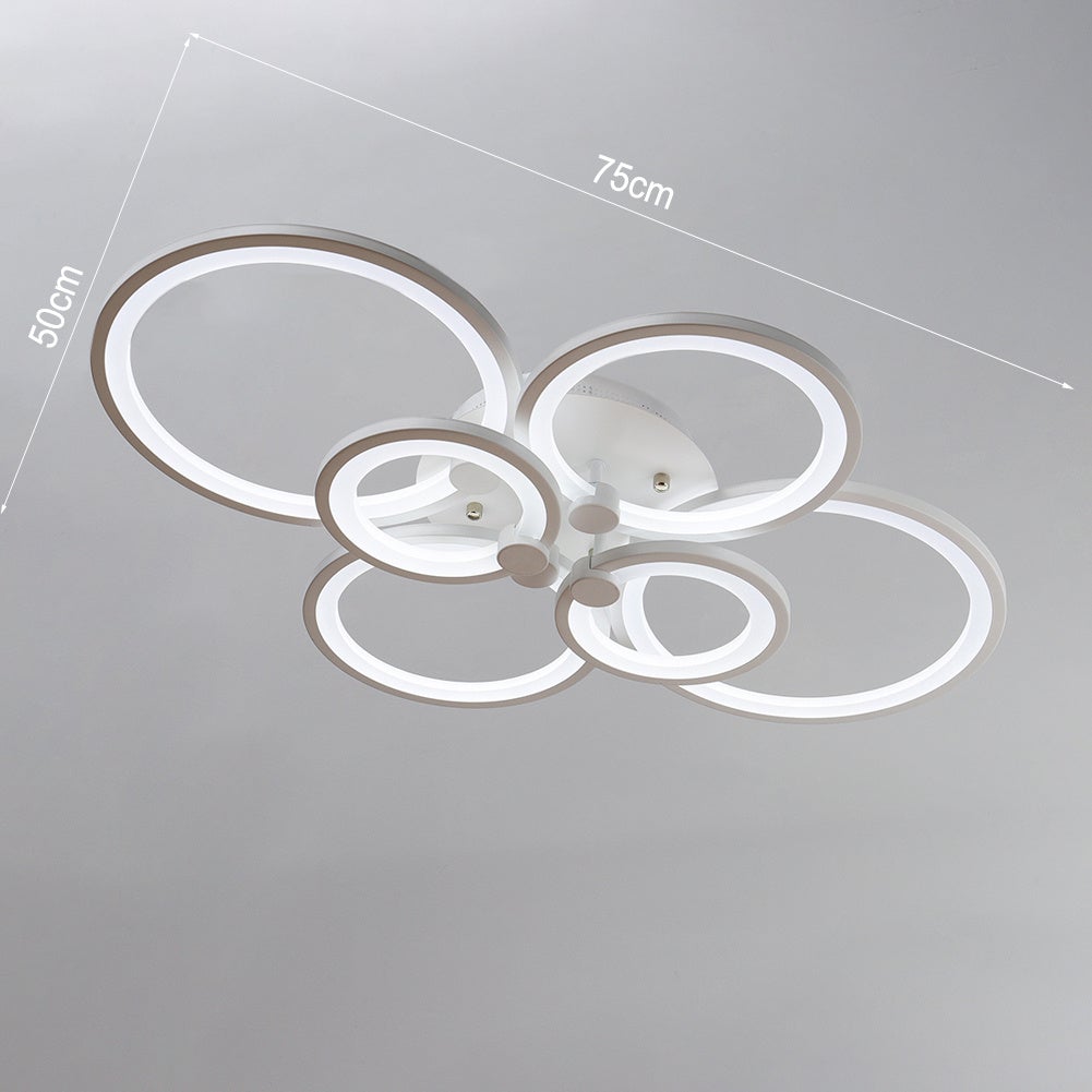 4/6/8 Rings LED Semi - Flush Ceiling Light Dimmable/Non - Dimmable - House Comfort
