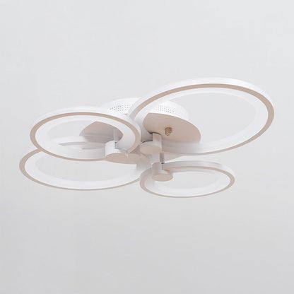 4/6/8 Rings LED Semi - Flush Ceiling Light Dimmable/Non - Dimmable - House Comfort
