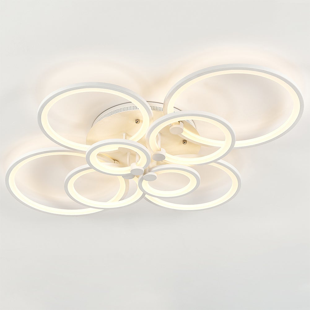 4/6/8 Rings LED Semi - Flush Ceiling Light Dimmable/Non - Dimmable - House Comfort