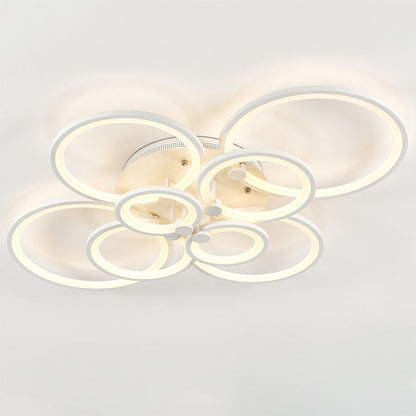 4/6/8 Rings LED Semi - Flush Ceiling Light Dimmable/Non - Dimmable - House Comfort