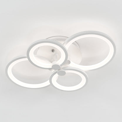 4/6/8 Rings LED Semi - Flush Ceiling Light Dimmable/Non - Dimmable - House Comfort
