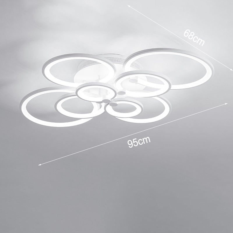 4/6/8 Rings LED Semi - Flush Ceiling Light Dimmable/Non - Dimmable - House Comfort