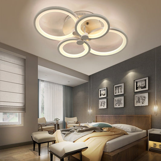 4/6/8 Rings LED Semi - Flush Ceiling Light Dimmable/Non - Dimmable - House Comfort