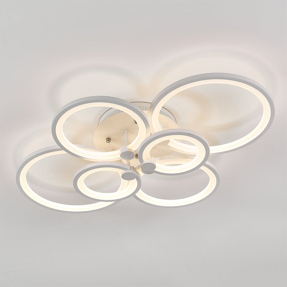 4/6/8 Rings LED Semi - Flush Ceiling Light Dimmable/Non - Dimmable - House Comfort