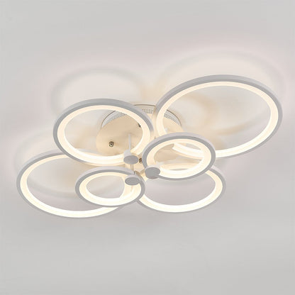 4/6/8 Rings LED Semi - Flush Ceiling Light Dimmable/Non - Dimmable - House Comfort