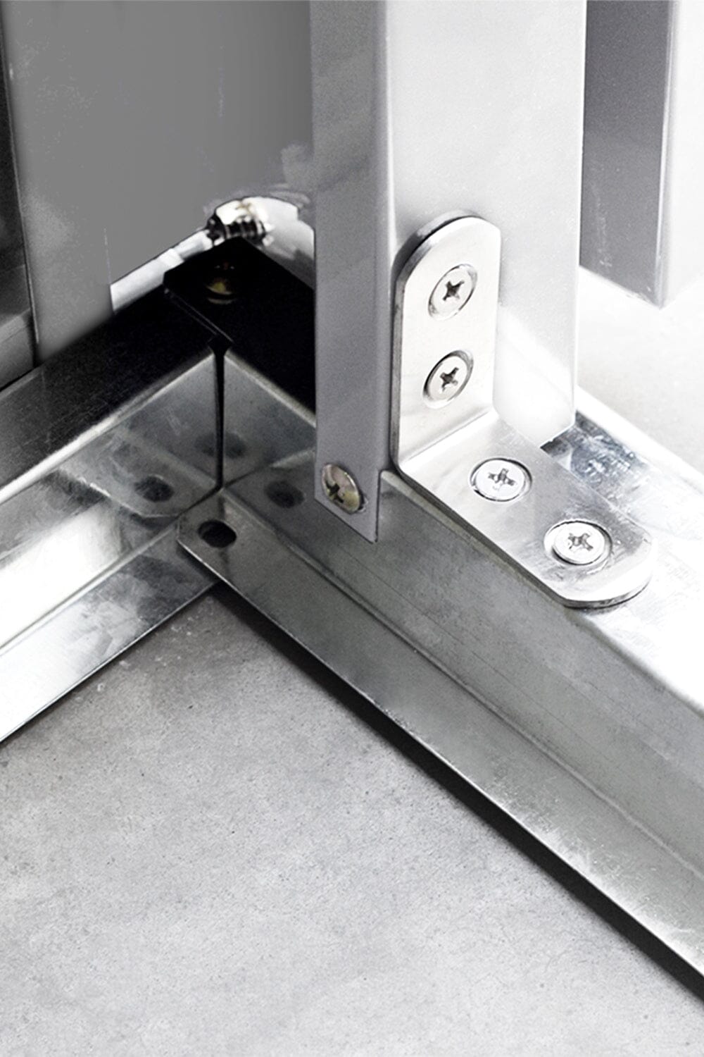 4.6×9 ft Steel Garden Bike Storage Shed Grey/White/Black Lockable - House Comfort