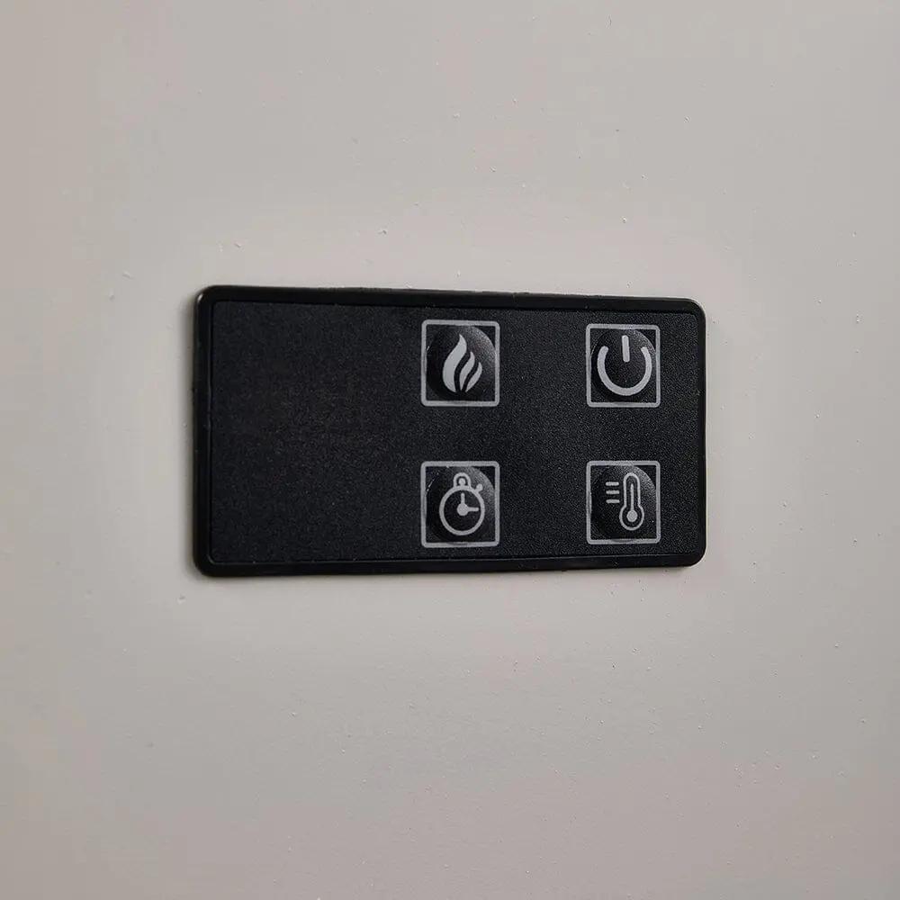 47/59 Inch Wall Mounted Electric Fireplace with Faux Stone Mantel, WiFi, Remote & LED Flames - House Comfort