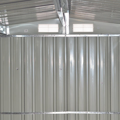 4×8/ 6×8 / 8×8/ 10×8ft Steel Garden Storage Bike Shed with Gable Roof Top Air Circulation Design - House Comfort