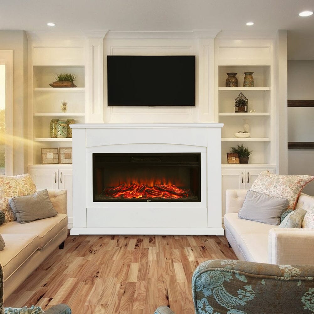 48 Inch Inset Electric Fireplace with LCD Display Freestanding Fireplaces - House Comfort