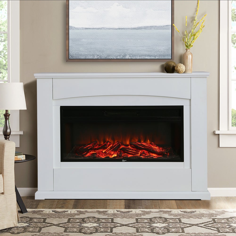 48 Inch Inset Electric Fireplace with LCD Display Freestanding Fireplaces - House Comfort