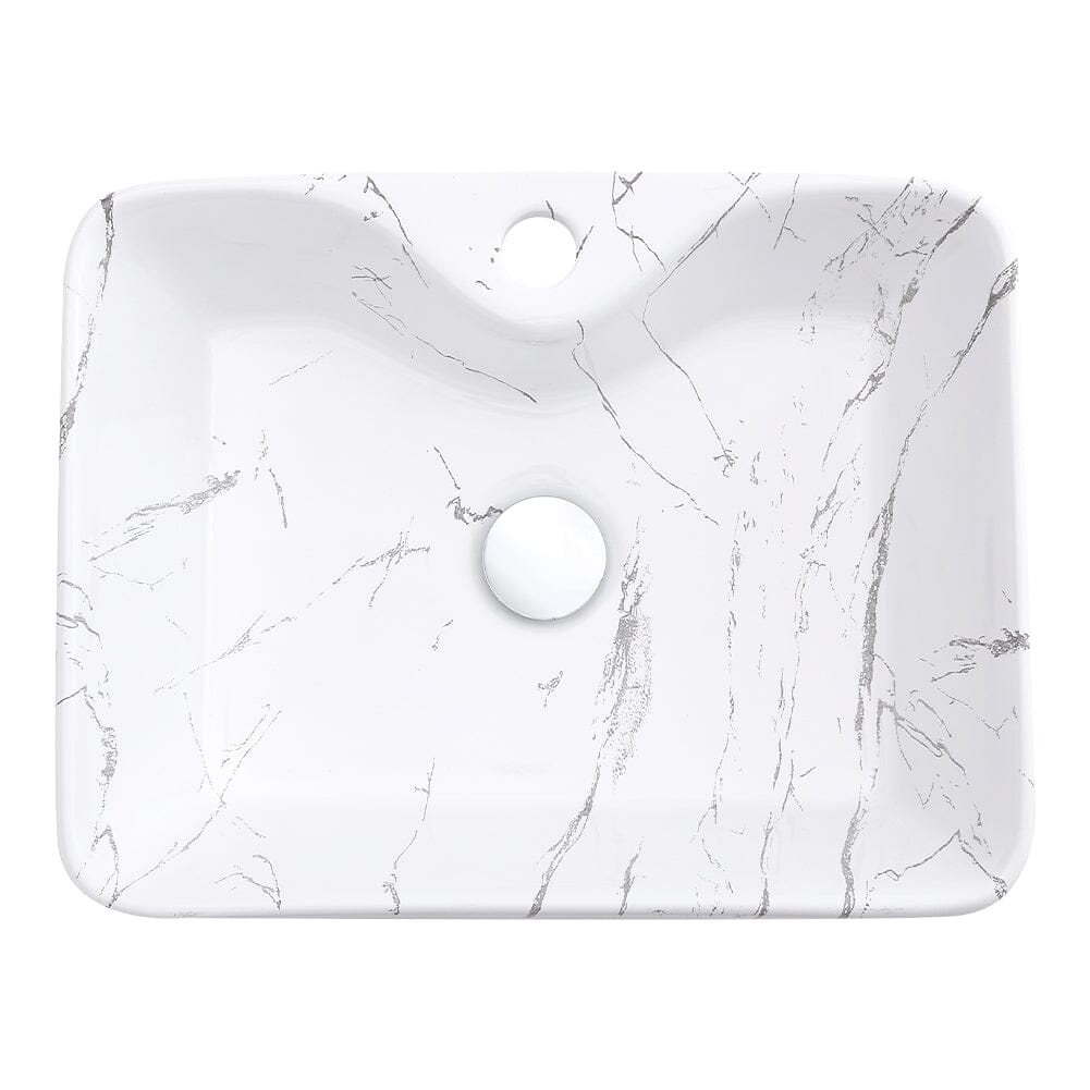 48cm W x 37cm D Rectangular Marble Vessle Sink - House Comfort