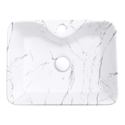48cm W x 37cm D Rectangular Marble Vessle Sink - House Comfort