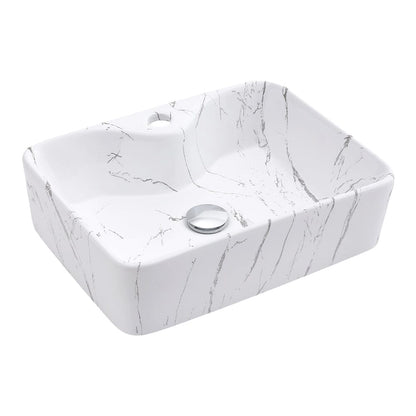 48cm W x 37cm D Rectangular Marble Vessle Sink - House Comfort