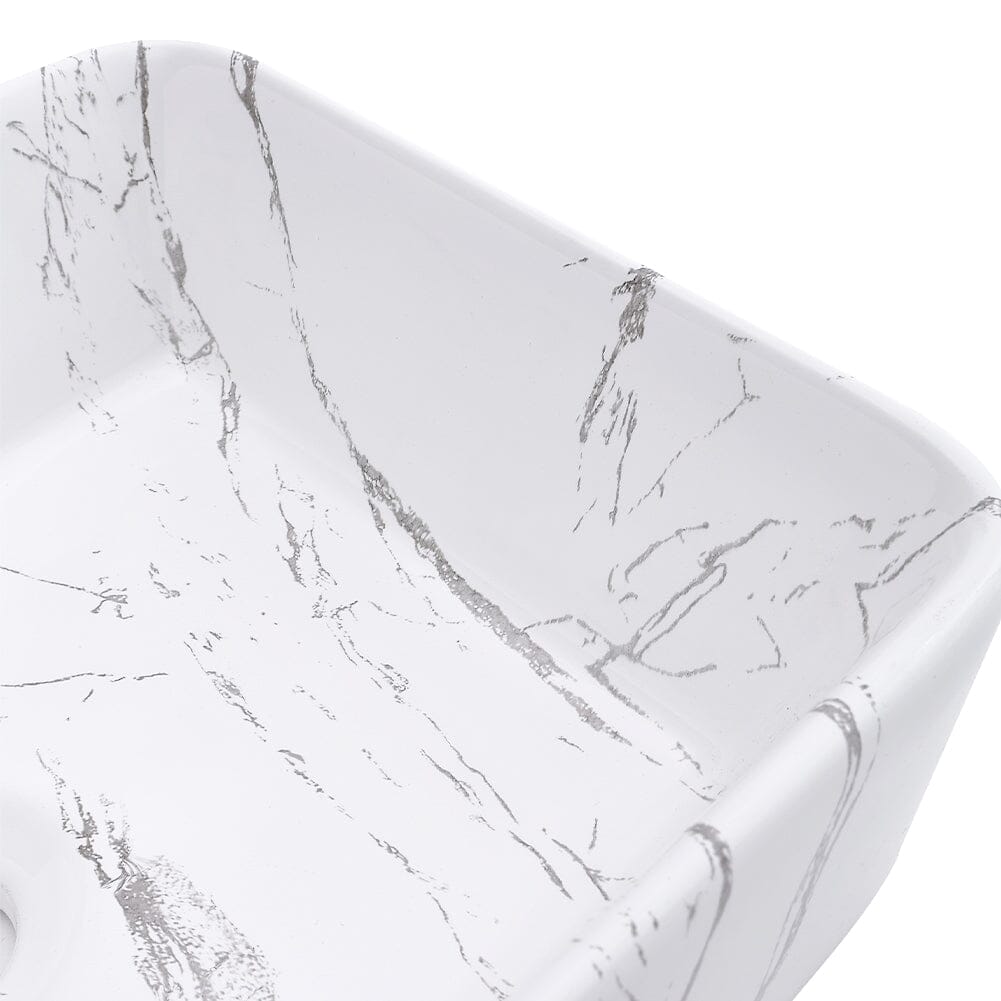 48cm W x 37cm D Rectangular Marble Vessle Sink - House Comfort