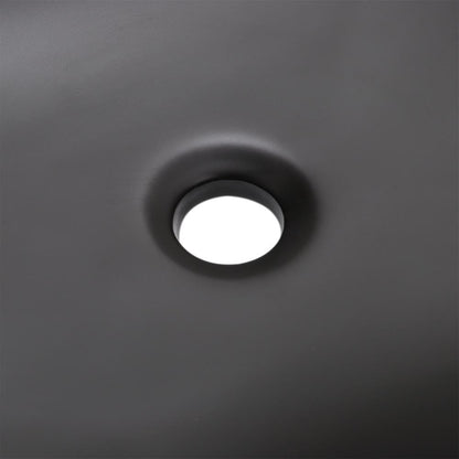 49.5cm W Black Ceramic Sink with Matte Black Finish for Bathroom - House Comfort