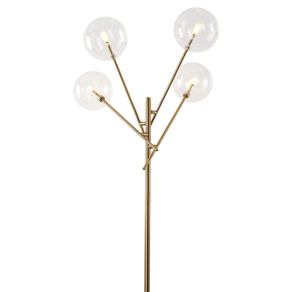 155cm H Gold Foot Switch 4 Light Tree Floor Lamp Velora Boutique