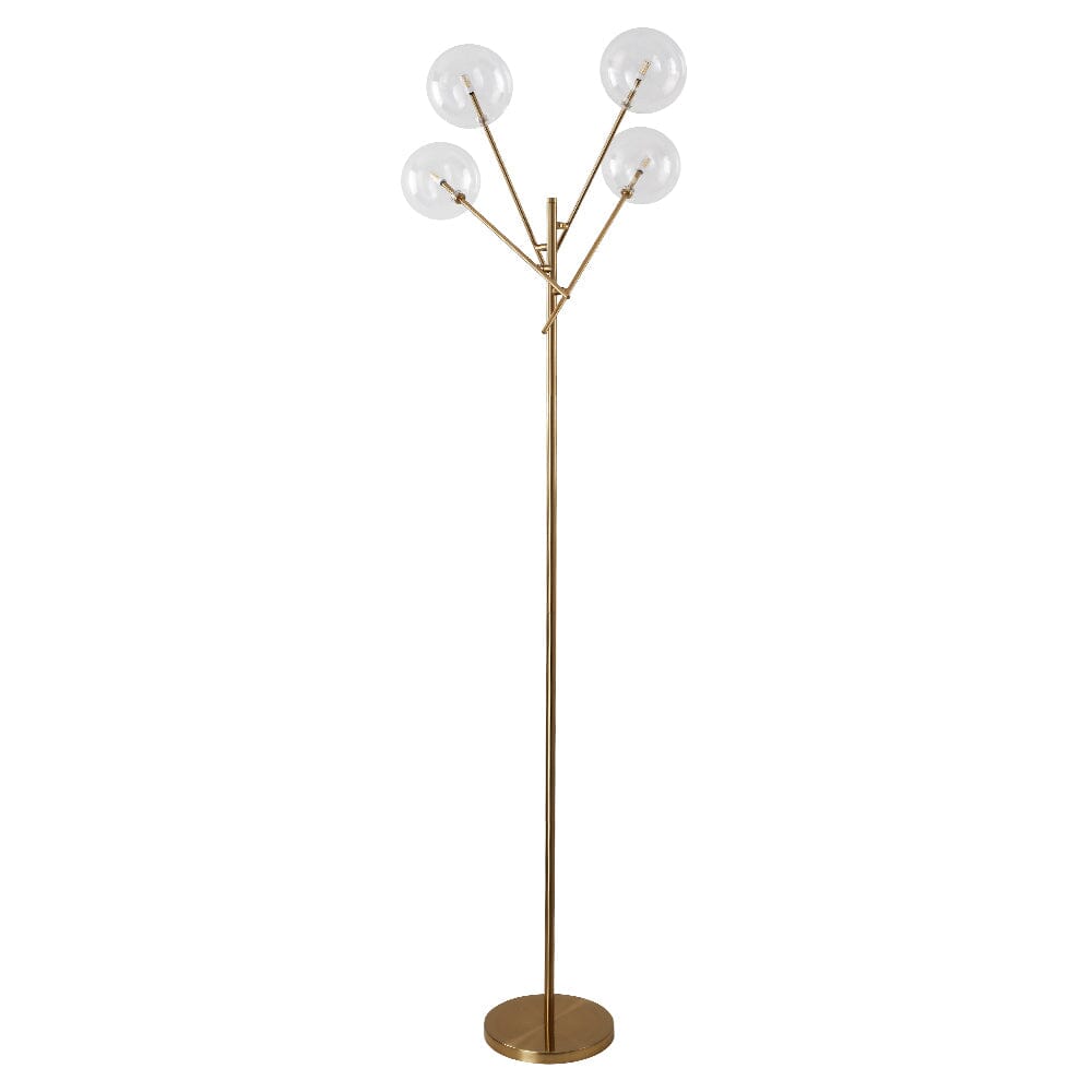 155cm H Gold Foot Switch 4 Light Tree Floor Lamp Velora Boutique