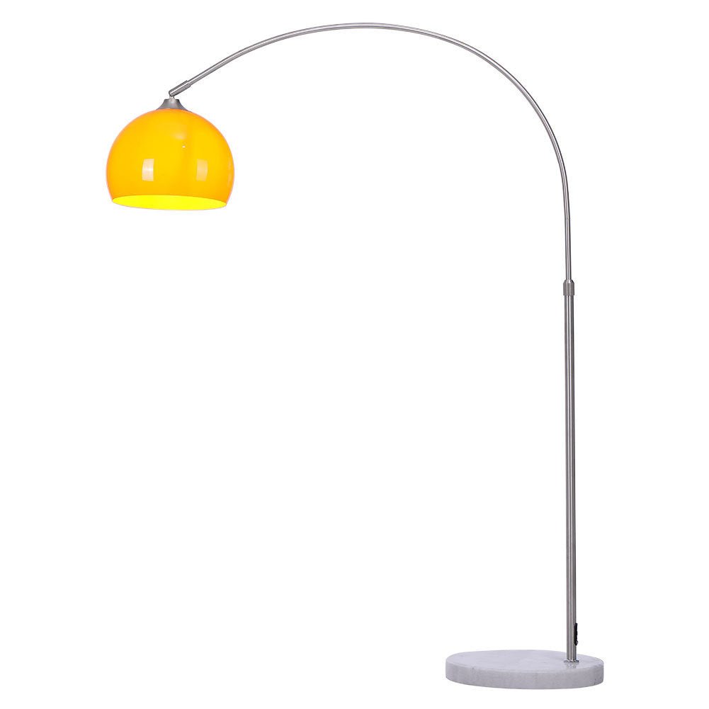 4ft - 5ft Adjustable Arch LED Floor Lamp with Marble Base - House Comfort