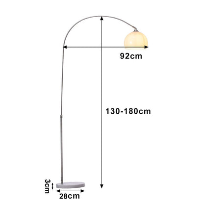 4ft - 5ft Adjustable Arch LED Floor Lamp with Marble Base - House Comfort