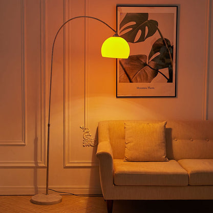 4ft - 5ft Adjustable Arch LED Floor Lamp with Marble Base - House Comfort