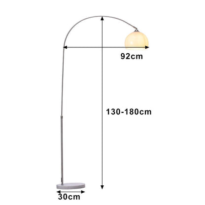 4ft - 5ft Adjustable Arch LED Floor Lamp with Marble Base - House Comfort