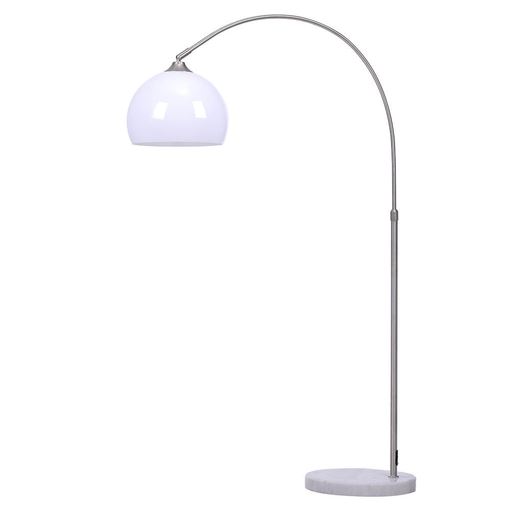 4ft - 5ft Adjustable Arch LED Floor Lamp with Marble Base - House Comfort