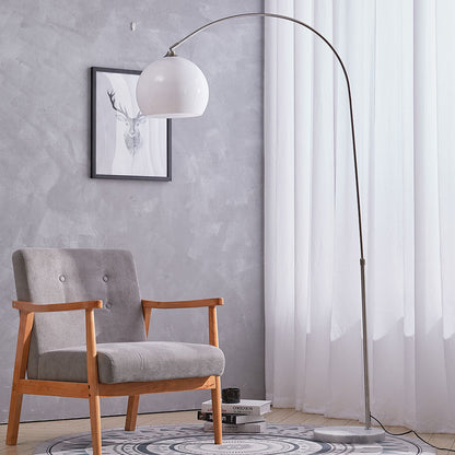 4ft - 5ft Adjustable Arch LED Floor Lamp with Marble Base - House Comfort