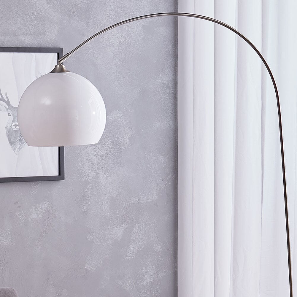 4ft - 5ft Adjustable Arch LED Floor Lamp with Marble Base - House Comfort