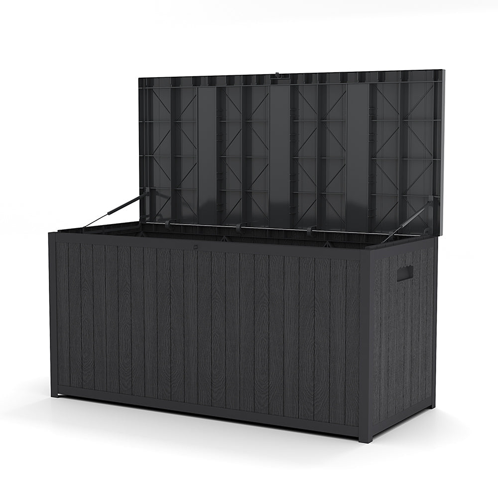 4ft PP Garden Storage Deck Box Outdoor Black Classic - House Comfort