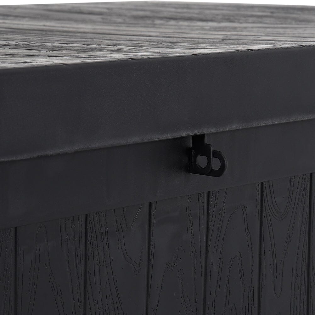 4ft PP Garden Storage Deck Box Outdoor Black Classic - House Comfort