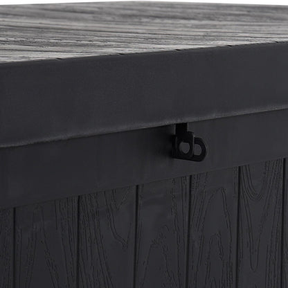 4ft PP Garden Storage Deck Box Outdoor Black Classic - House Comfort