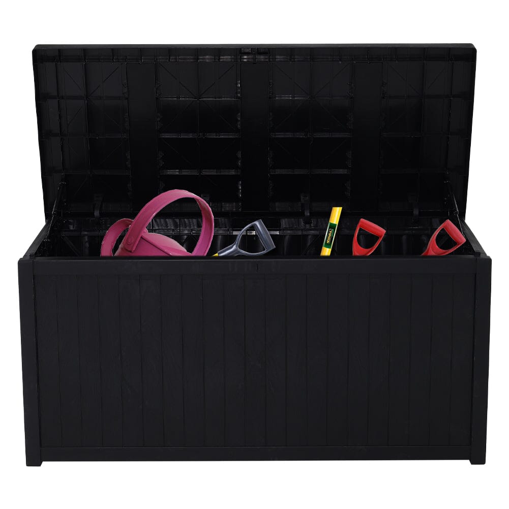 4ft PP Garden Storage Deck Box Outdoor Black Classic - House Comfort