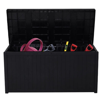 4ft PP Garden Storage Deck Box Outdoor Black Classic - House Comfort