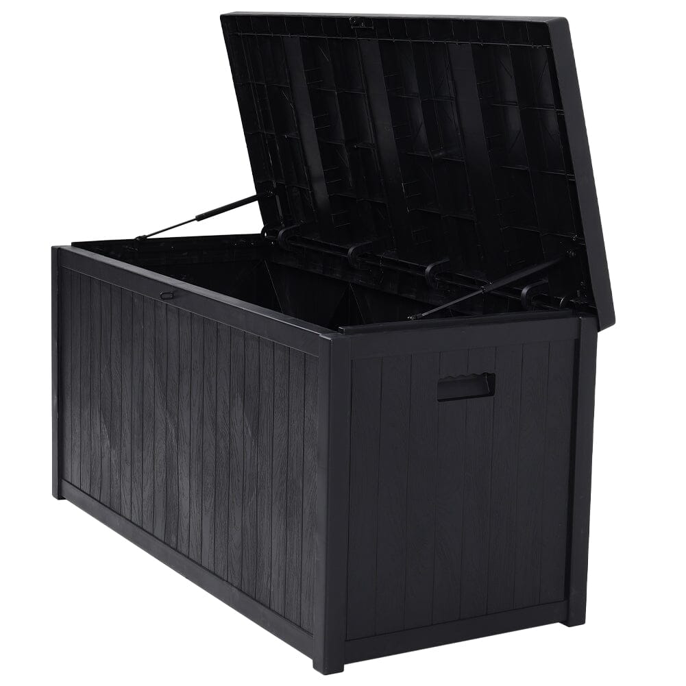 4ft PP Garden Storage Deck Box Outdoor Black Classic - House Comfort