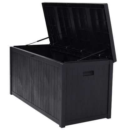 4ft PP Garden Storage Deck Box Outdoor Black Classic - House Comfort