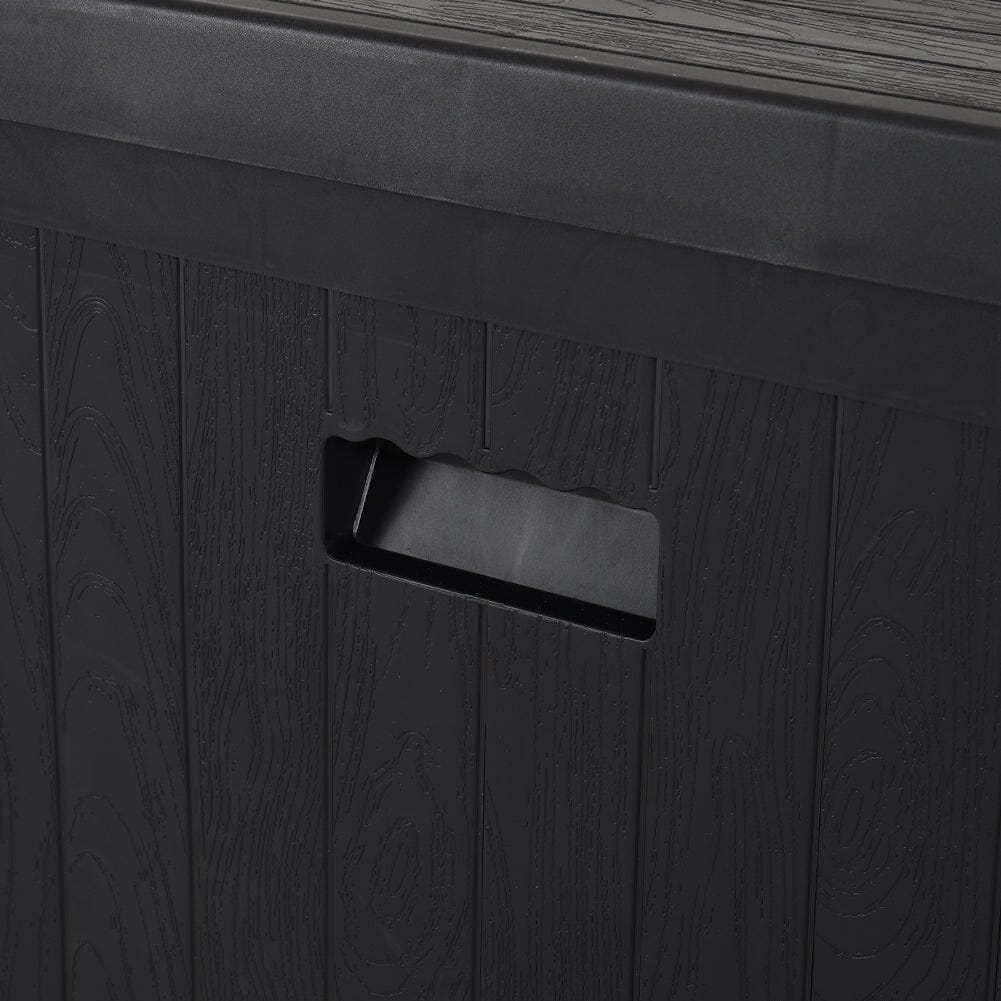 4ft PP Garden Storage Deck Box Outdoor Black Classic - House Comfort