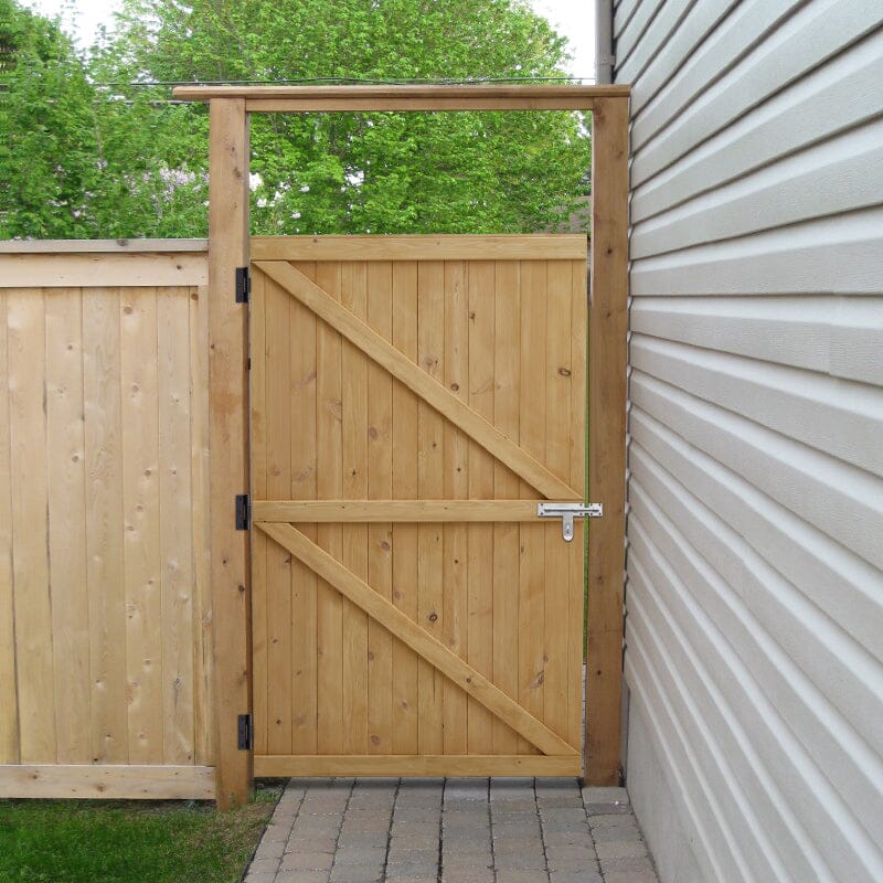 4ft/6ft H Pine Wood Garden Gate with Latch - House Comfort