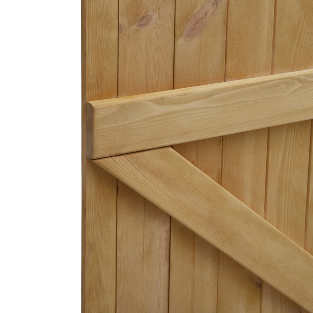 4ft/6ft H Pine Wood Garden Gate with Latch - House Comfort