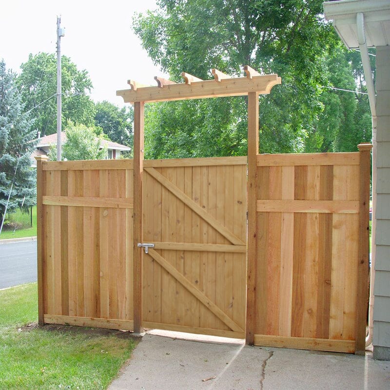 4ft/6ft H Pine Wood Garden Gate with Latch - House Comfort