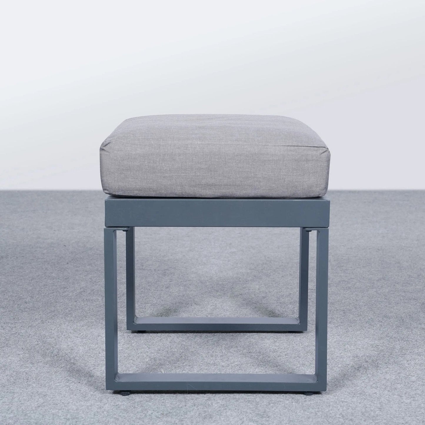 5 Piece Metal Sectional Garden Furniture Set Outdoor Corner Sofa with Cushions and Heated Table - House Comfort