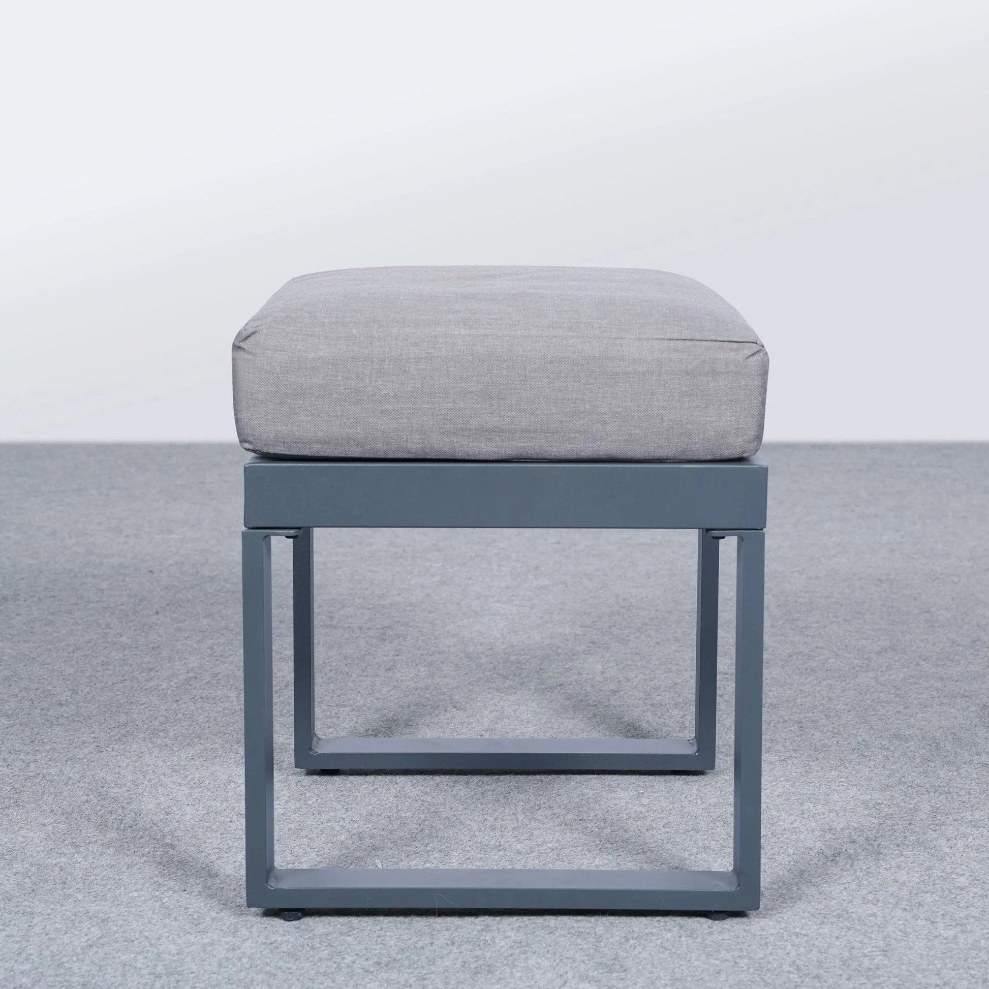 5 Piece Metal Sectional Garden Furniture Set Outdoor Corner Sofa with Cushions and Heated Table - House Comfort