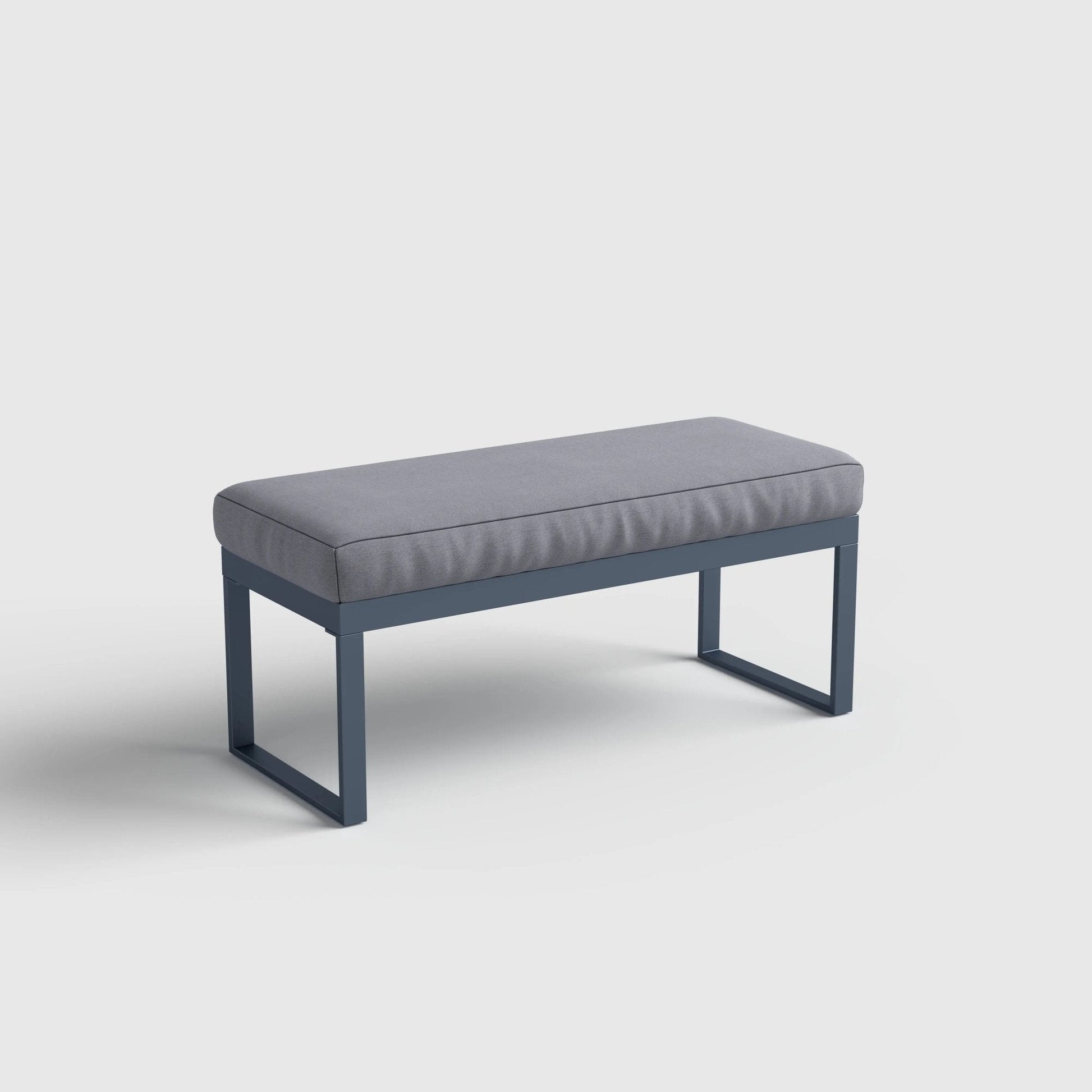 5 Piece Metal Sectional Garden Furniture Set Outdoor Corner Sofa with Cushions and Heated Table - House Comfort