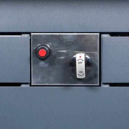 5 Piece Metal Sectional Garden Furniture Set Outdoor Corner Sofa with Cushions and Heated Table - House Comfort