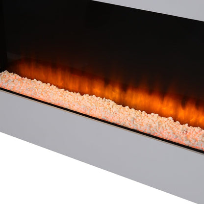 50 Inch 2000W Electric Fireplace Oddly unique L Shaped Wall Mounted Fireplaces - House Comfort
