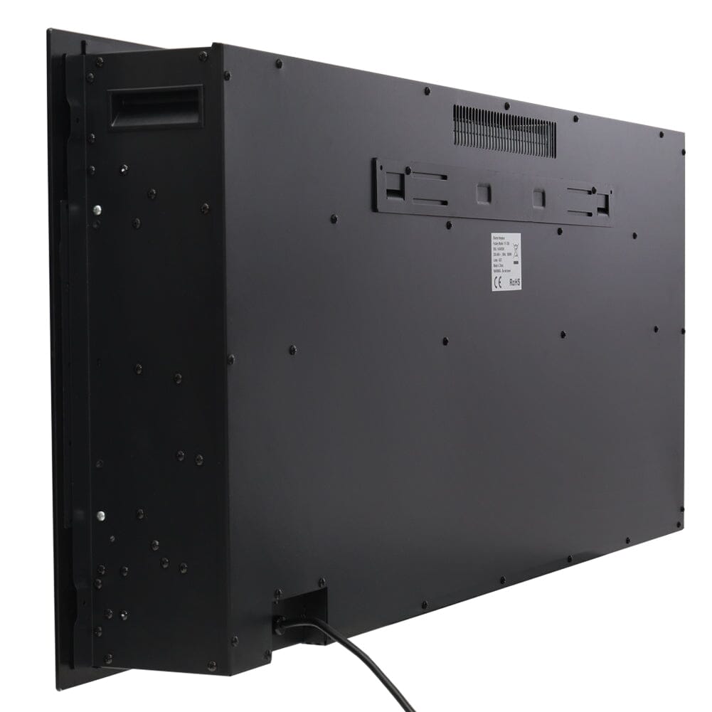 50 Inch Wall Mounted Electric Fireplace Insert Heater 9 Flame Colours 1800W - House Comfort