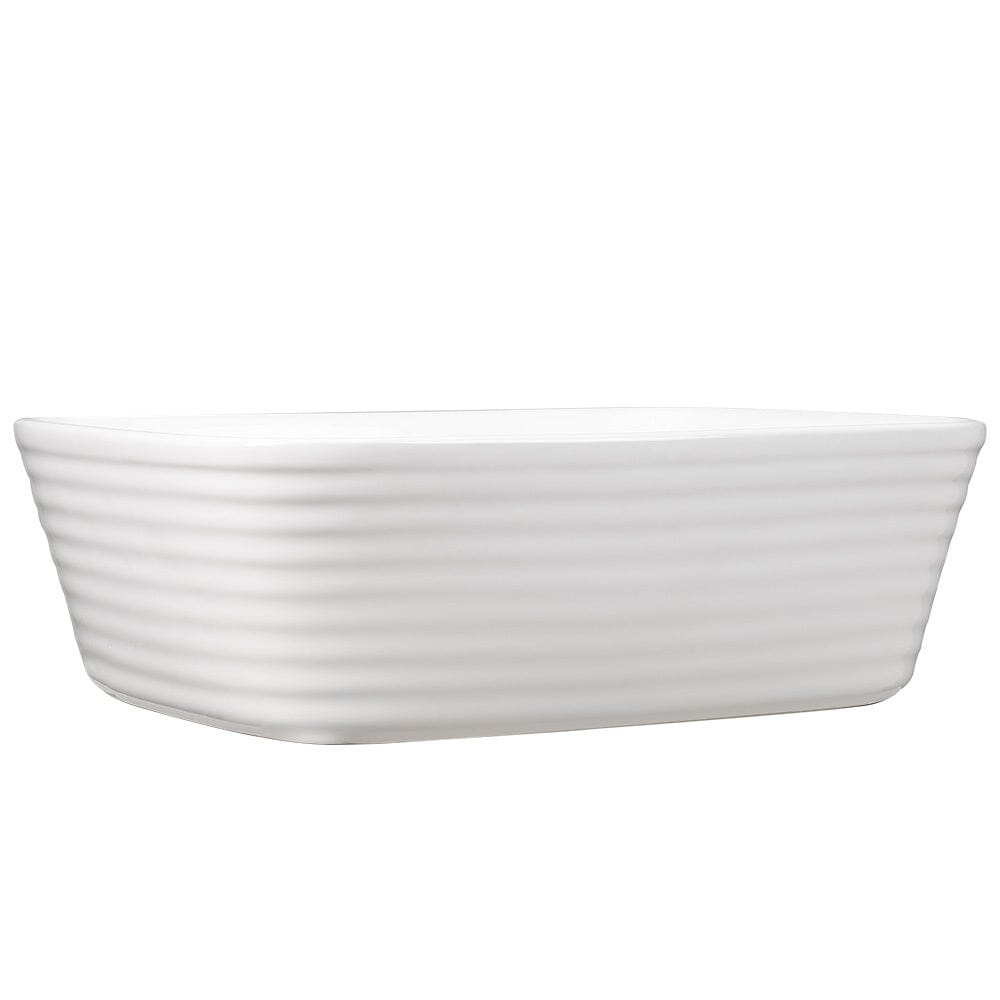 50.5cm W Bathroom White Square Countertop Sink - House Comfort