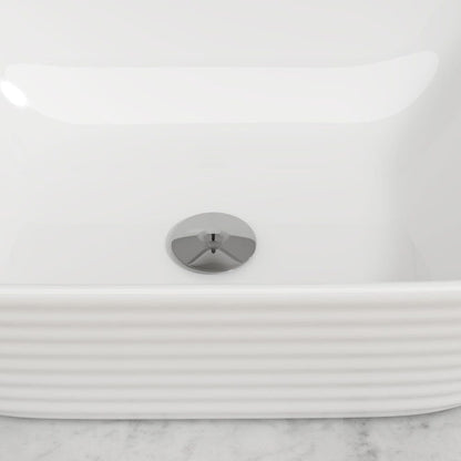 50.5cm W Bathroom White Square Countertop Sink - House Comfort