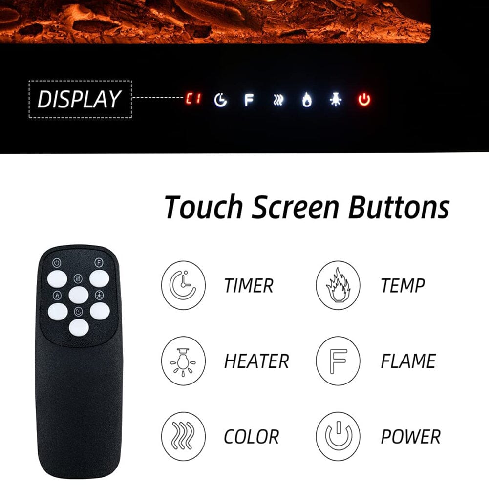 50/60 inch Electric Fireplace 5000 BTU Wall Mounted Fireplaces Heater - House Comfort