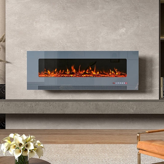 50/60 inch Electric Fireplace 5000 BTU Wall Mounted Fireplaces Heater - House Comfort